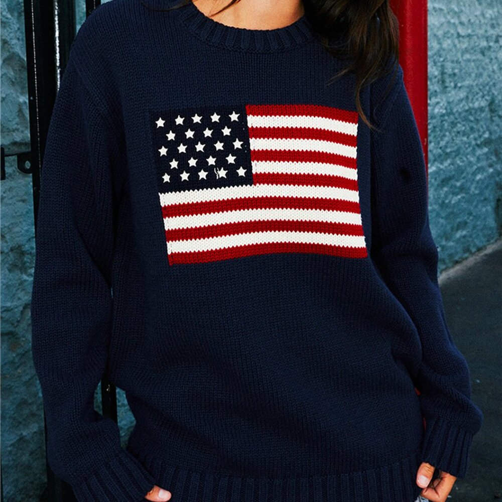 Brandy Melville Flag Sweater